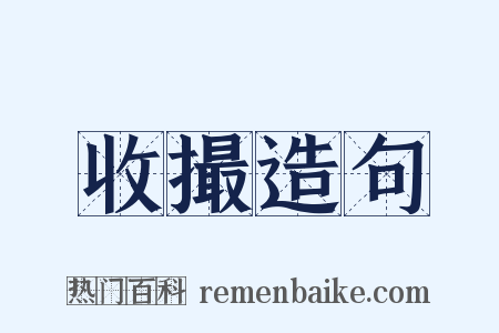 收撮造句是什么意思的图片